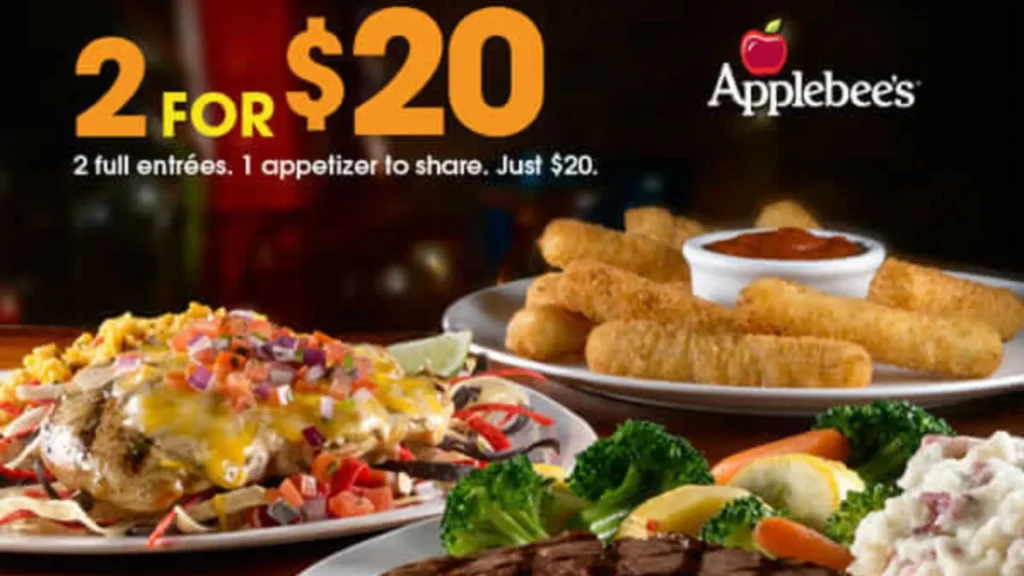 What Is the 2 for 20 Menu at Applebees